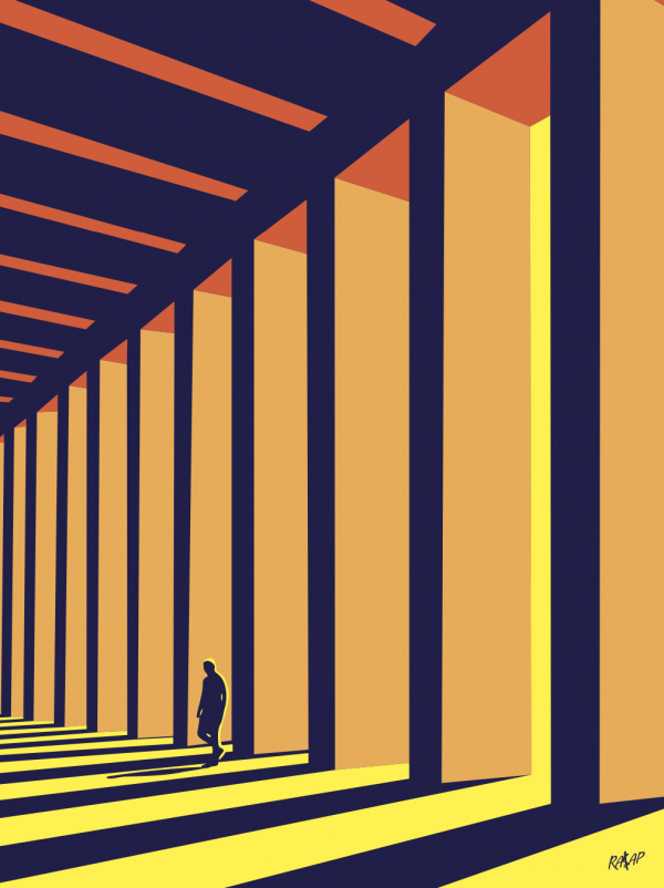 Colonnes ombragées